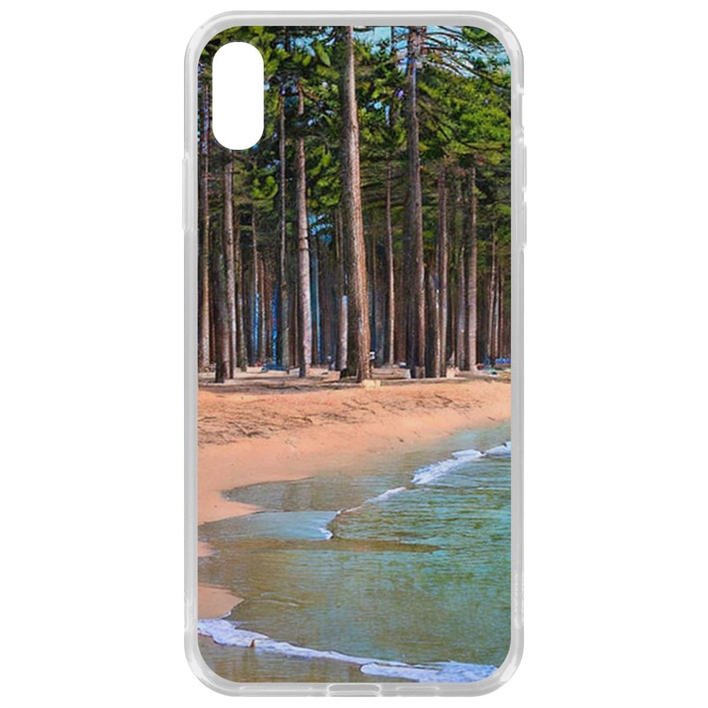 

Чехол-накладка Krutoff Clear Case Сосновый пляж для iPhone XS Max, Прозрачный