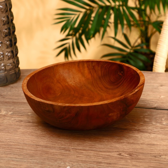 

Салатник 25х25х7 см, тиковое дерево, Indonesian style