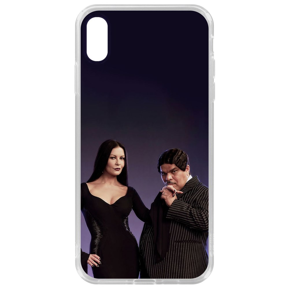 

Чехол-накладка Krutoff Clear Case Уэнсдей Аддамс - Мортиша и Гомес для iPhone XS Max, Прозрачный