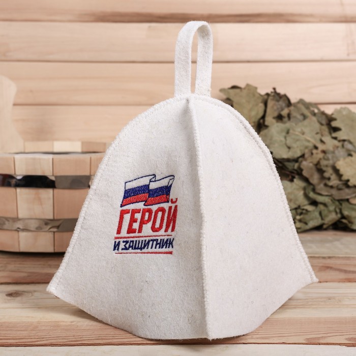 

Шапка для бани Герой и защитник