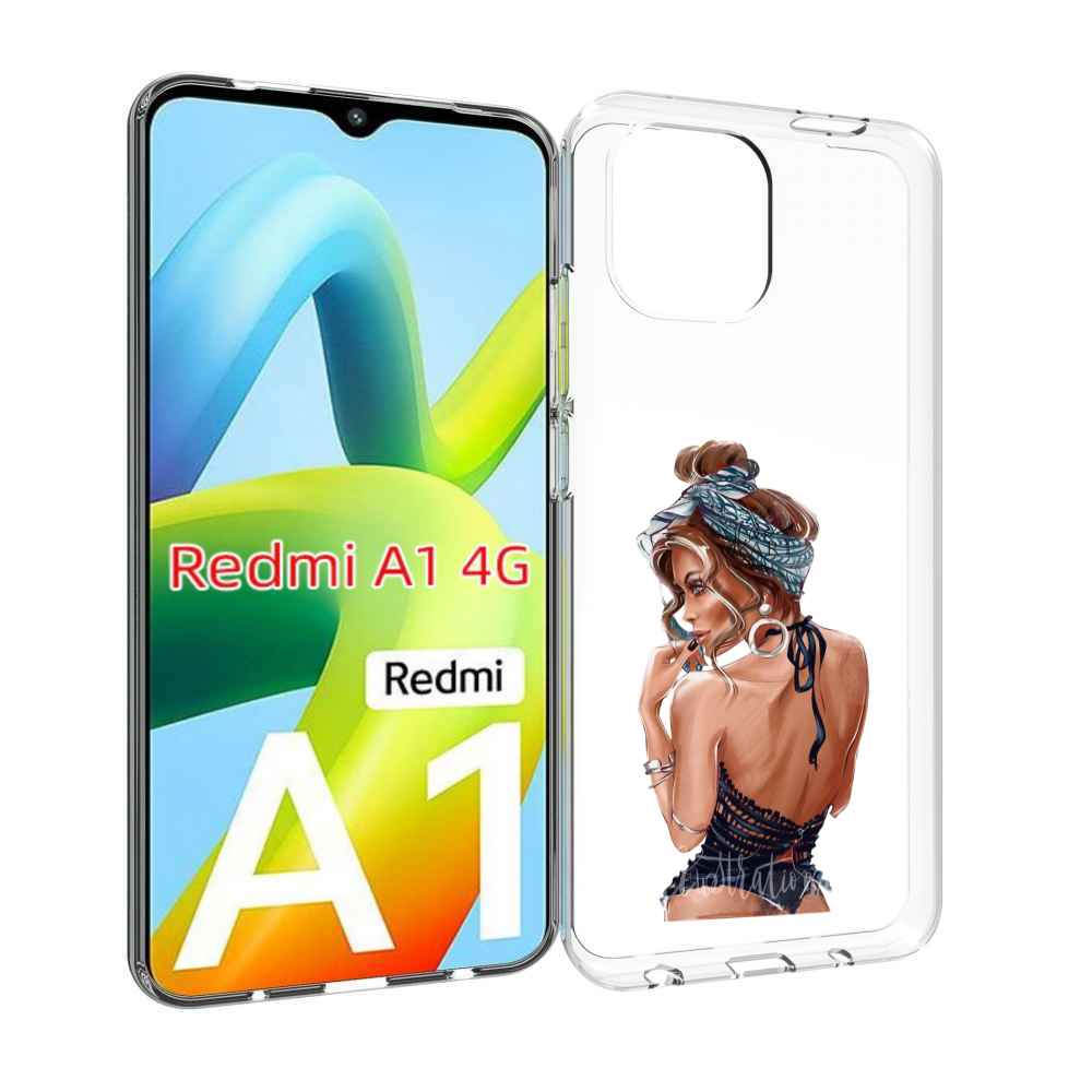 

Чехол MyPads Красивая-дама женский для Xiaomi Redmi A1, Прозрачный, Tocco