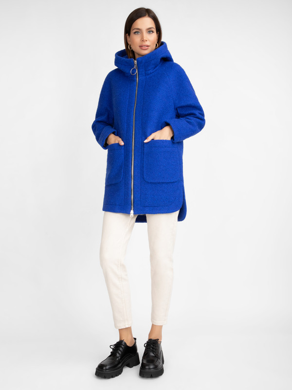 Пальто женское ElectraStyle 3-0306/1-225 синее 52 RU