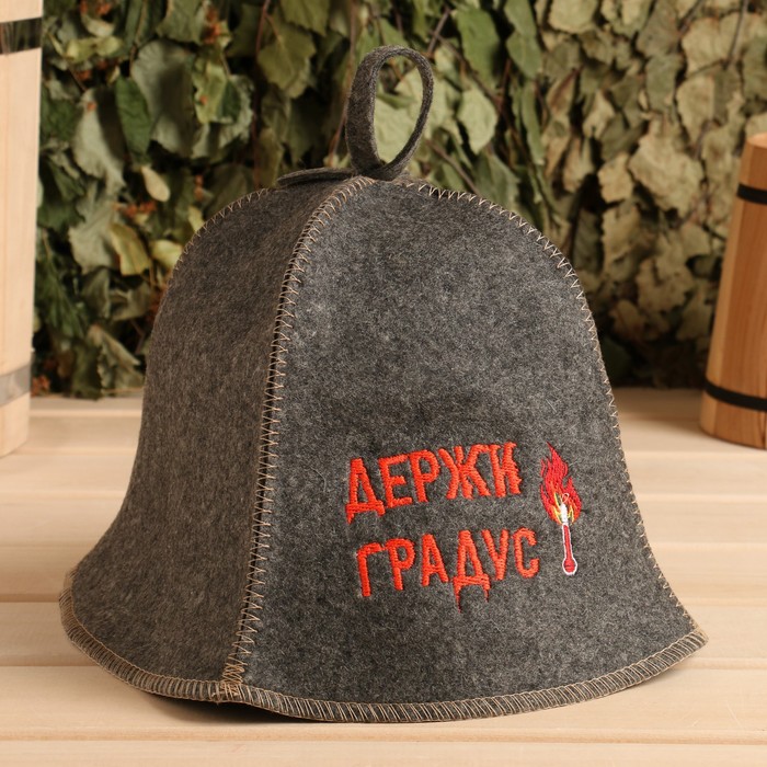 

Шапка для бани Держите градус! шерсть 100%