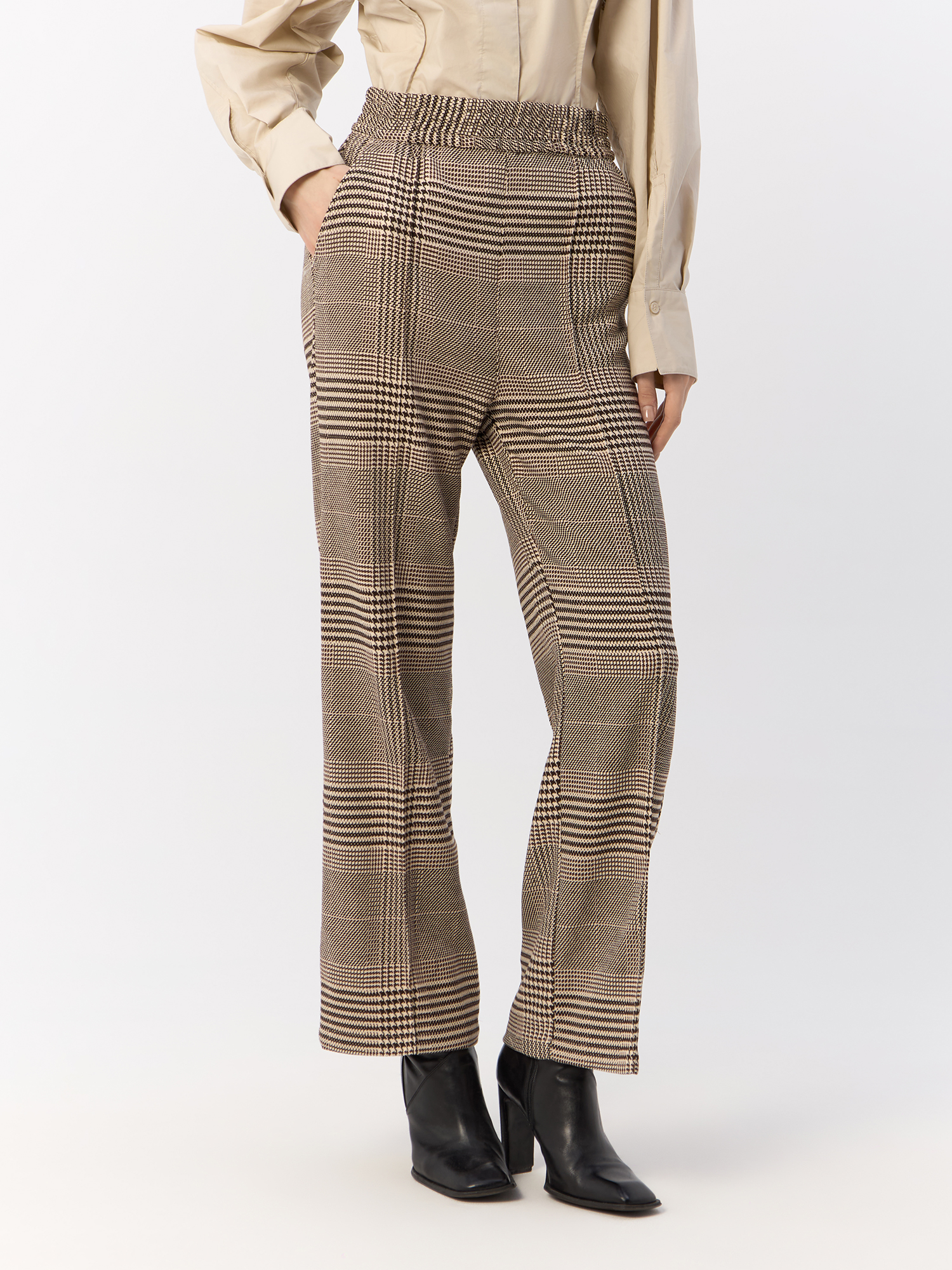 

Брюки женские H&M 809230001 бежевые 40 EU, Бежевый, 809230001