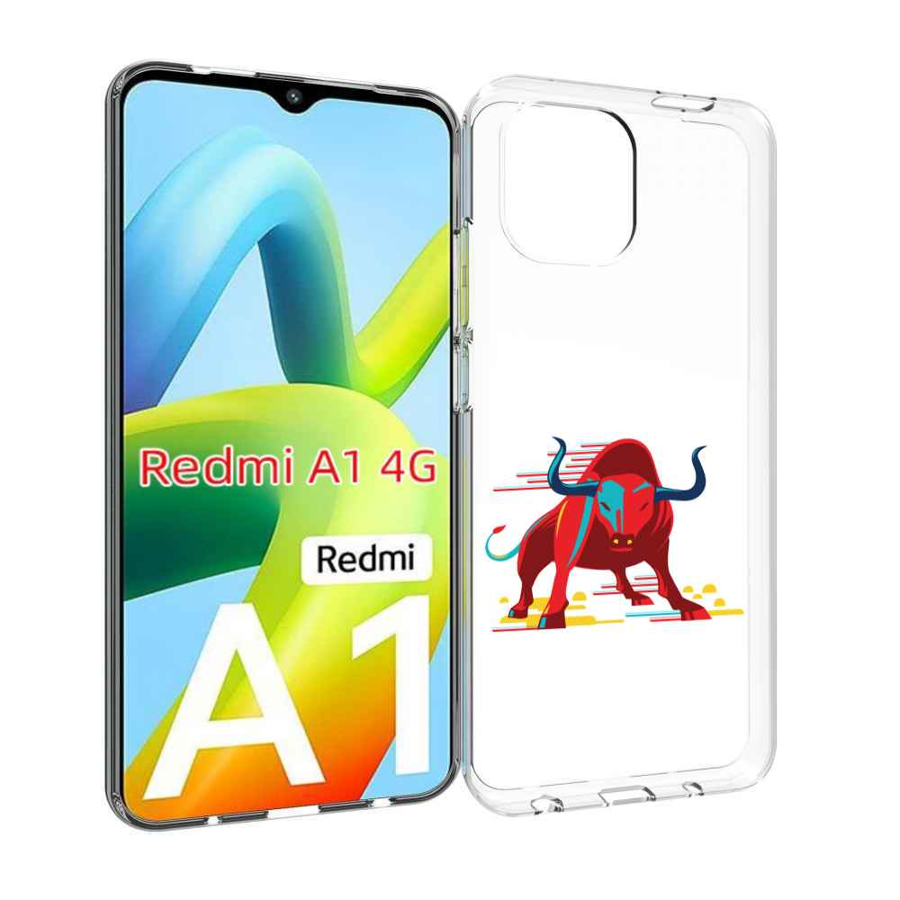 

Чехол MyPads Красный-бык для Xiaomi Redmi A1, Прозрачный, Tocco