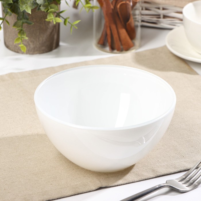 

Салатник GiDGLASS, "Зефир", 800 мл, d=15,5 см, цвет белый, Зефир