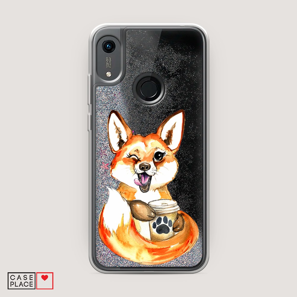 

Чехол Awog на Huawei Y6s "Подмигивающая лиса с кофе", Разноцветный, 611591-1