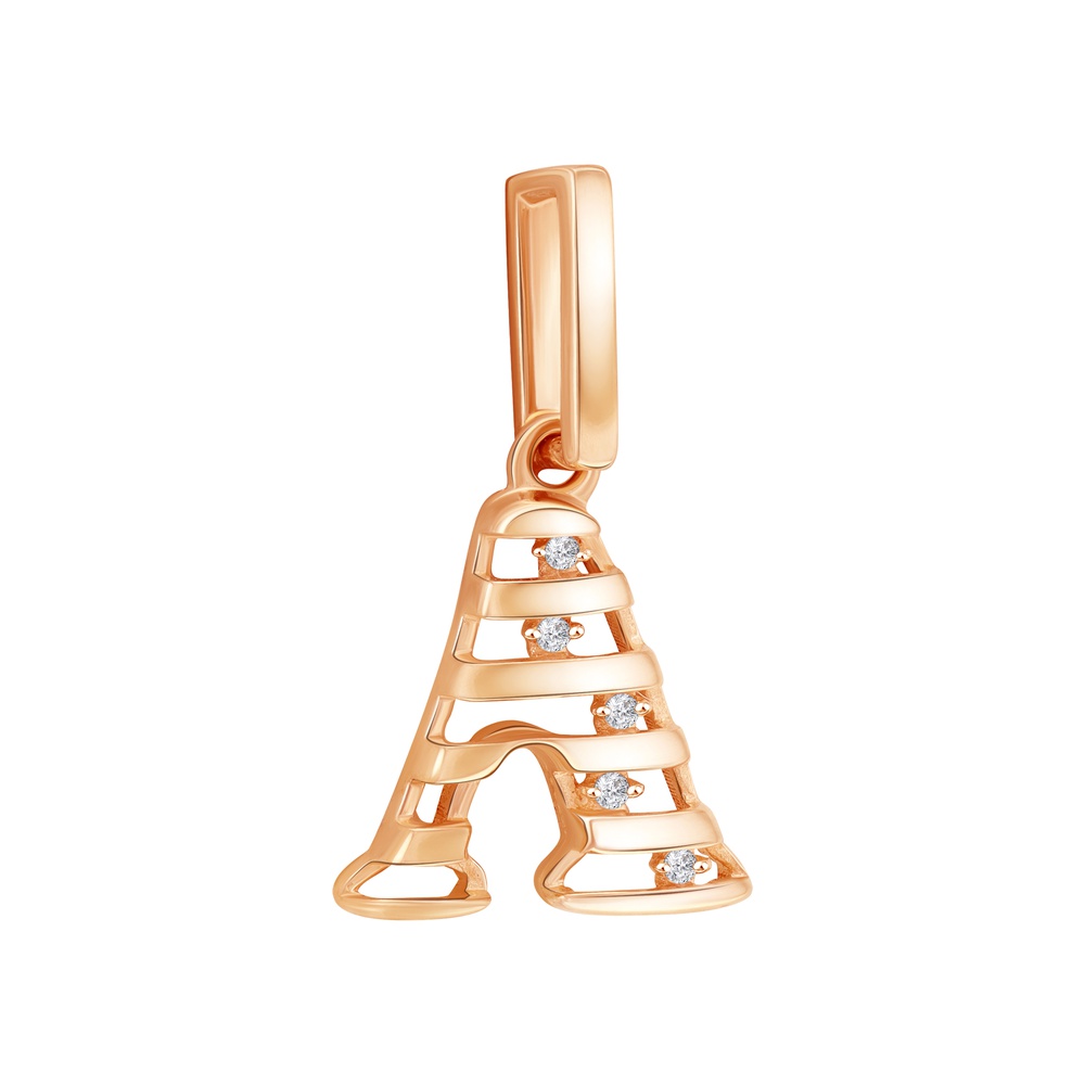 

Подвеска из красного золота 585Gold 603005510, фианит, 603005510
