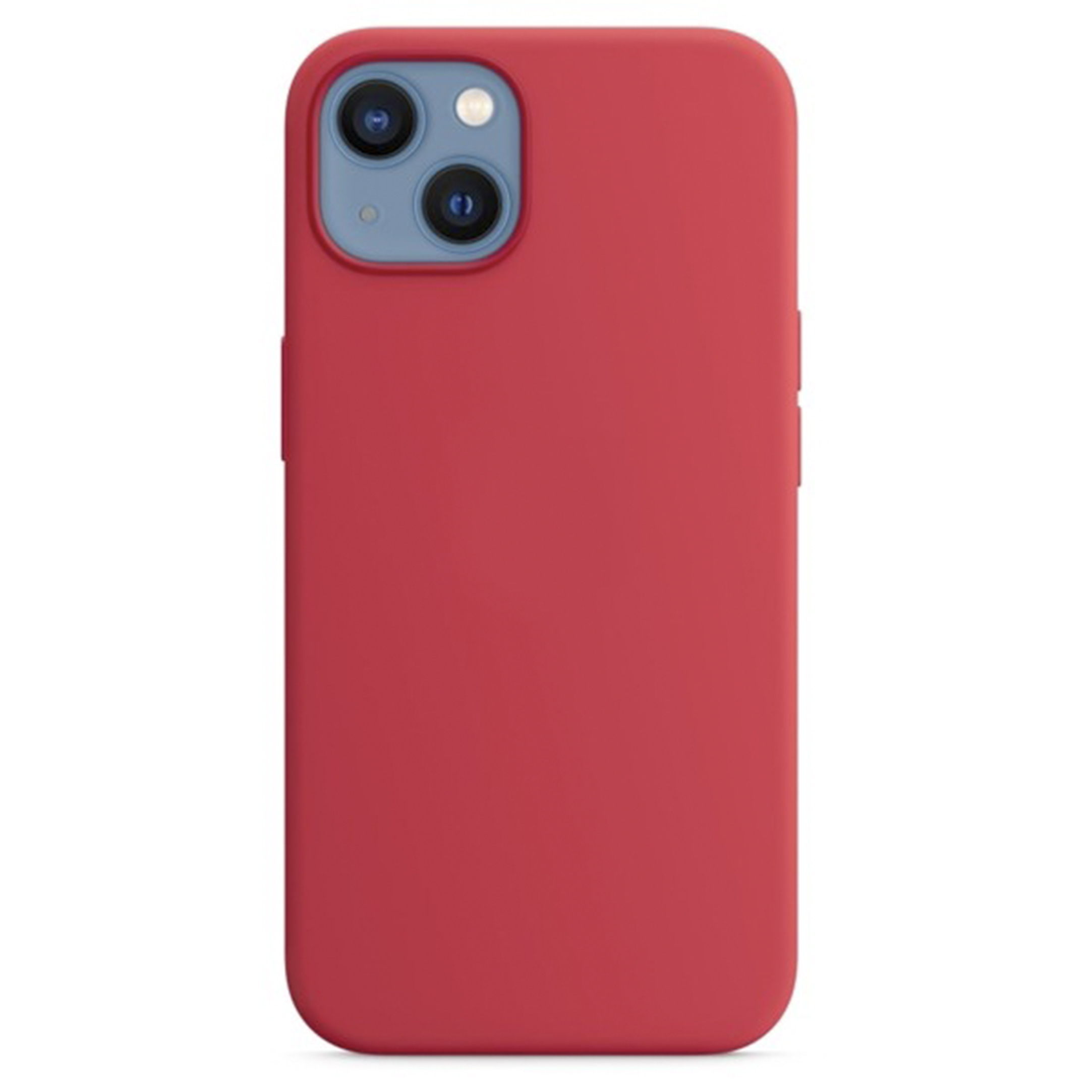 

Чехол - накладка для iPhone 13, Silicon Case, без лого, красный