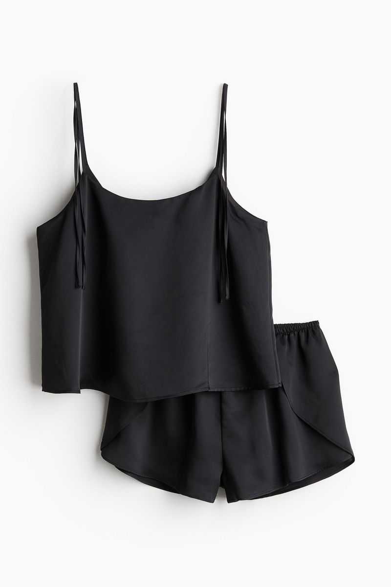 

Пижама женская H&M 1214900 черная L, Черный, 1214900