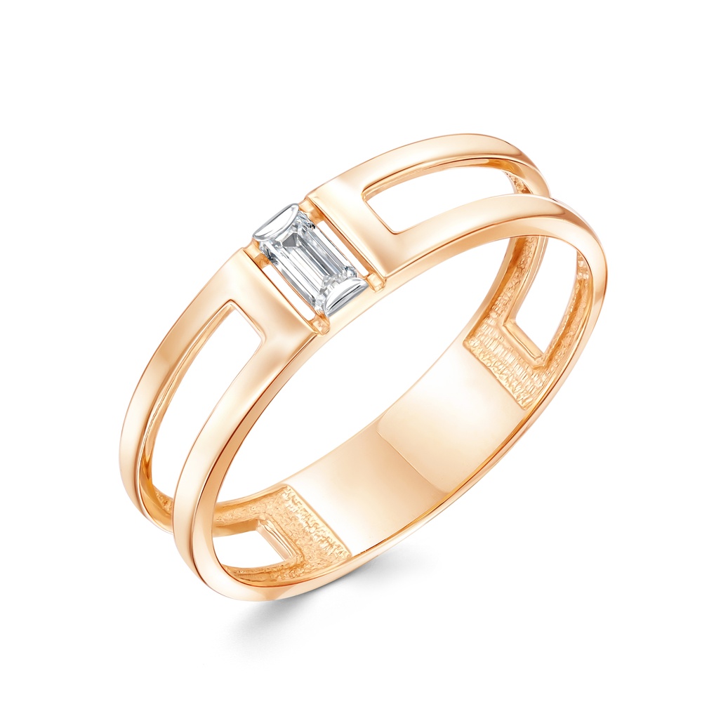 

Кольцо из красного золота, р. , 585Gold 301012090, фианит, 301012090