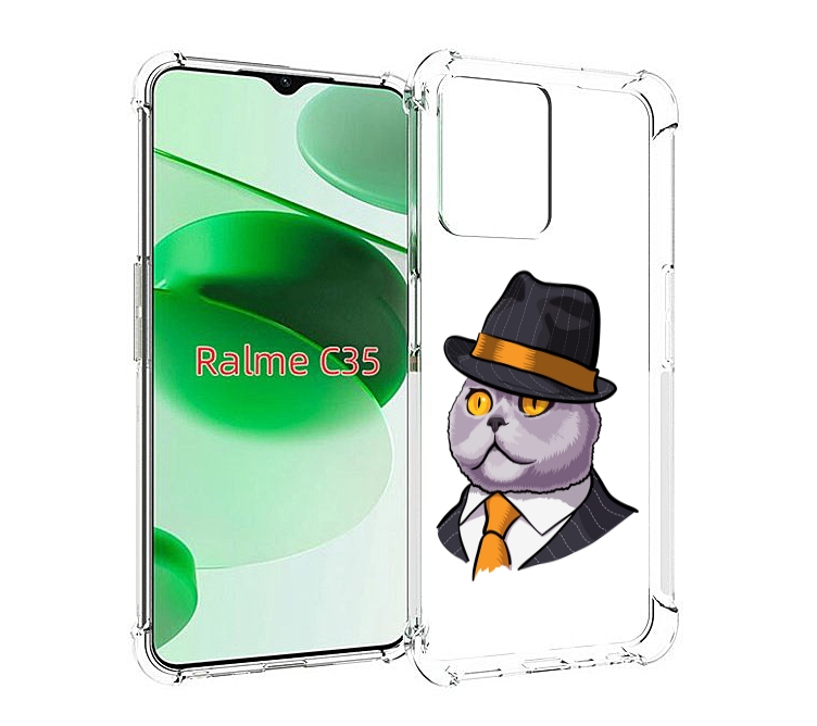 

Чехол MyPads британец для Realme C35 / Narzo 50A Prime, Прозрачный, Tocco