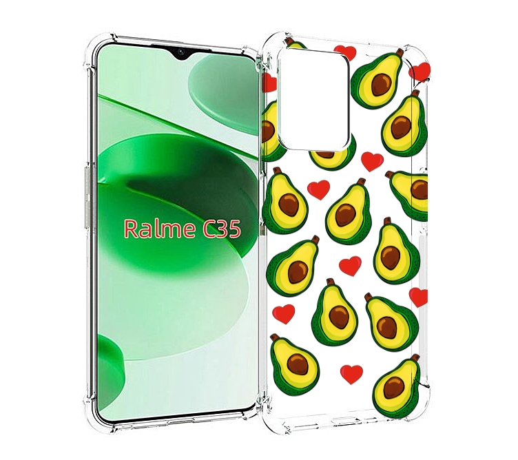 

Чехол MyPads миленькие-авокадо для Realme C35 / Narzo 50A Prime, Прозрачный, Tocco