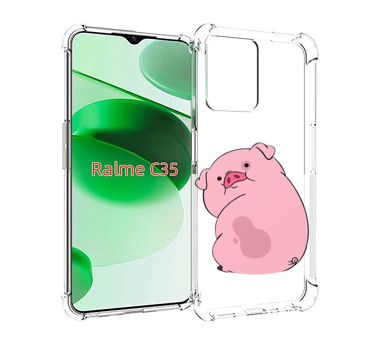 

Чехол MyPads милый-поросенок детский для Realme C35 / Narzo 50A Prime, Прозрачный, Tocco