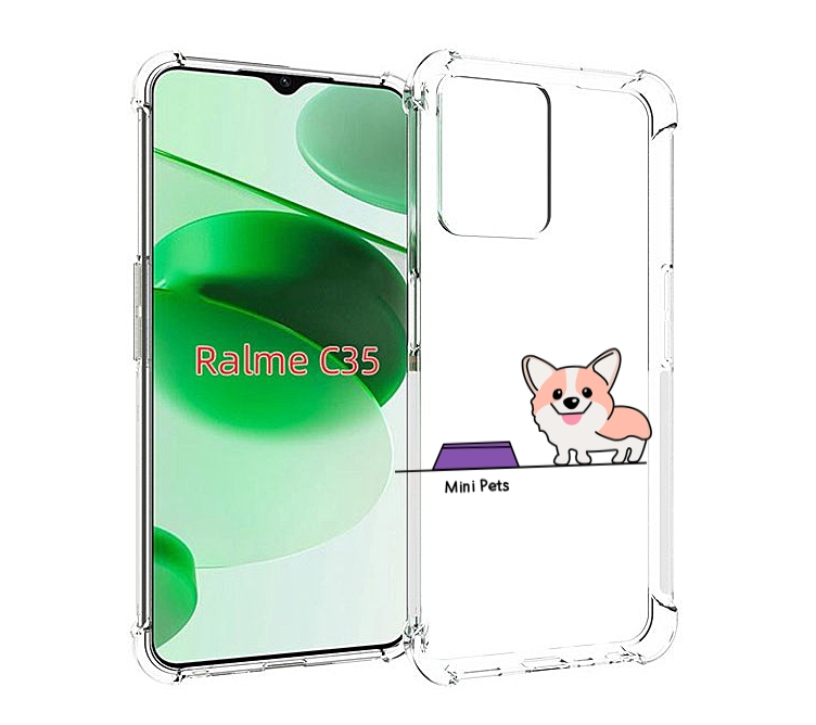 

Чехол MyPads мини-питомец детский для Realme C35 / Narzo 50A Prime, Прозрачный, Tocco