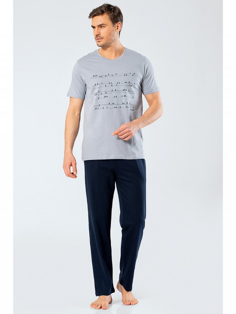 

Пижама мужская Cacharel 2203 серая XXL, 2203