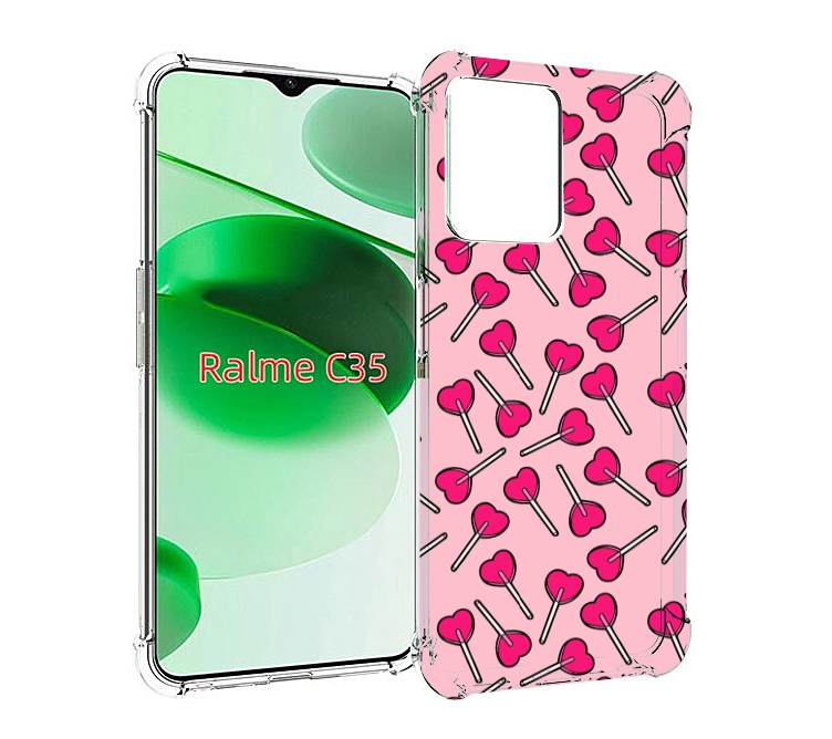 

Чехол MyPads много лединцов для Realme C35 / Narzo 50A Prime, Прозрачный, Tocco