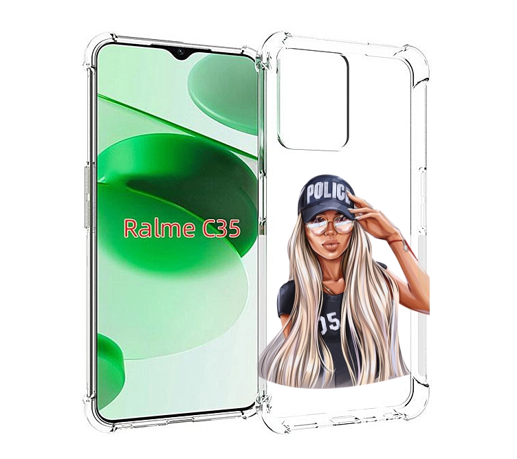 

Чехол MyPads модная-девушка-арт женский для Realme C35 / Narzo 50A Prime, Прозрачный, Tocco
