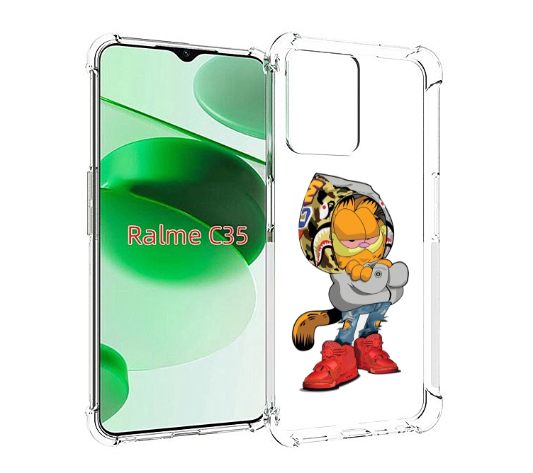 

Чехол MyPads модный-котяра детский для Realme C35 / Narzo 50A Prime, Прозрачный, Tocco