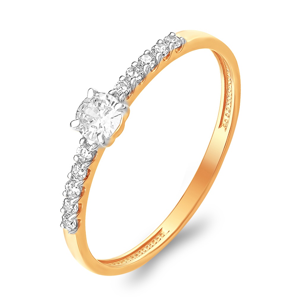 

Кольцо из красного золота, р. , 585Gold 301011703, фианит, 301011703