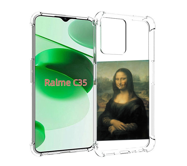 

Чехол MyPads монализа-с-чупачупсом для Realme C35 / Narzo 50A Prime, Прозрачный, Tocco