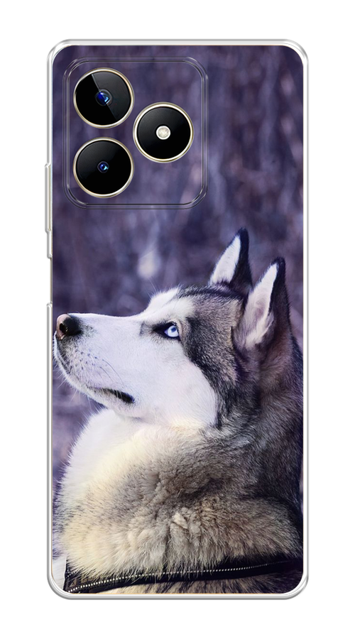

Чехол на Realme C53 "Хаски 1", Фиолетовый;белый, 2514650-1