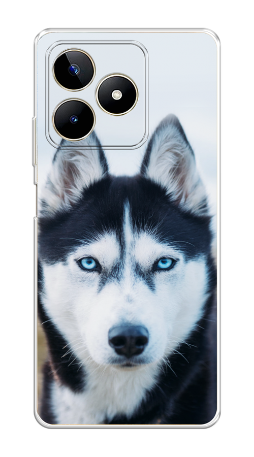 

Чехол на Realme C53 "Хаски 2", Синий;белый, 2514650-1