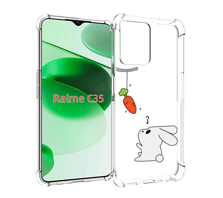 

Чехол MyPads морковка детский для Realme C35 / Narzo 50A Prime, Прозрачный, Tocco