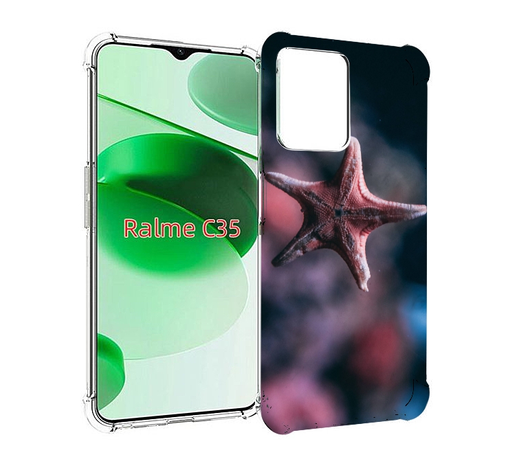 

Чехол MyPads морская-звезда---starfish для Realme C35 / Narzo 50A Prime, Прозрачный, Tocco