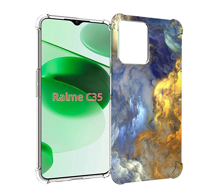 

Чехол MyPads мраморное небо для Realme C35 / Narzo 50A Prime, Прозрачный, Tocco