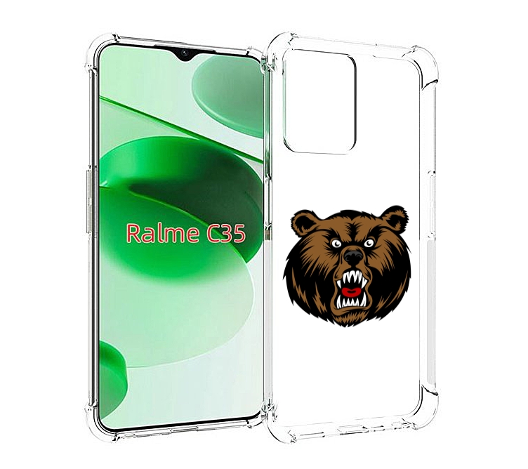 

Чехол MyPads бурый для Realme C35 / Narzo 50A Prime, Прозрачный, Tocco
