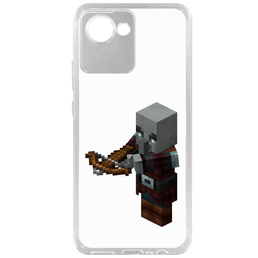 

Чехол-накладка Minecraft-Разбойник для Realme C30, Прозрачный