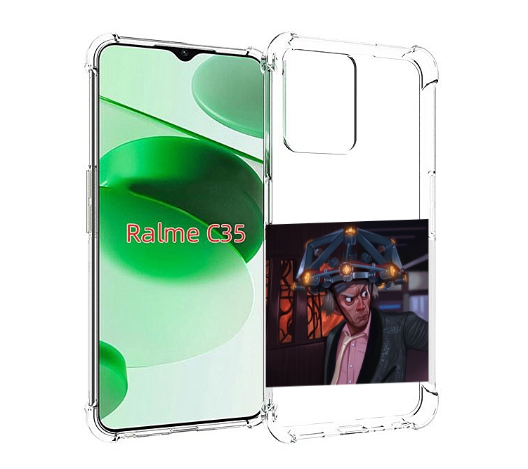 

Чехол MyPads назад-в-будущее для Realme C35 / Narzo 50A Prime, Прозрачный, Tocco