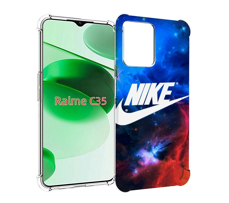 

Чехол MyPads найк в космосе для Realme C35 / Narzo 50A Prime, Прозрачный, Tocco