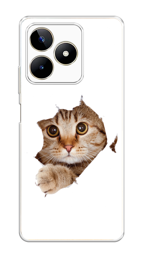 

Чехол на Realme C53 "Кот и бумага", Белый;коричневый, 2514650-1