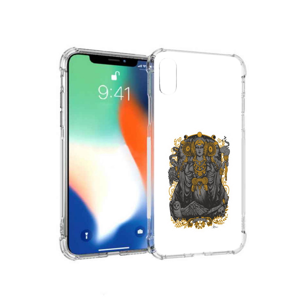 

Чехол MyPads Tocco для Apple iPhone XS Max божество с золотыми элементами, Прозрачный, Tocco