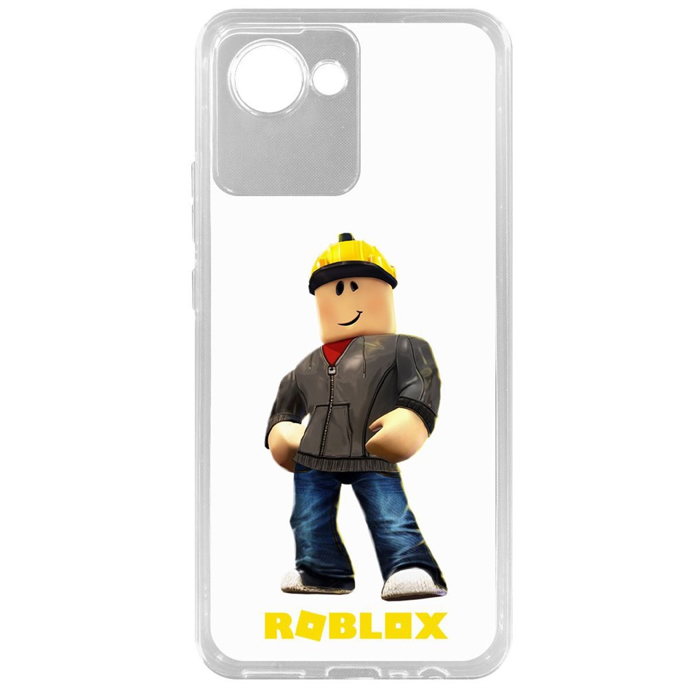 

Чехол-накладка Roblox-Строитель для Realme C30, Прозрачный