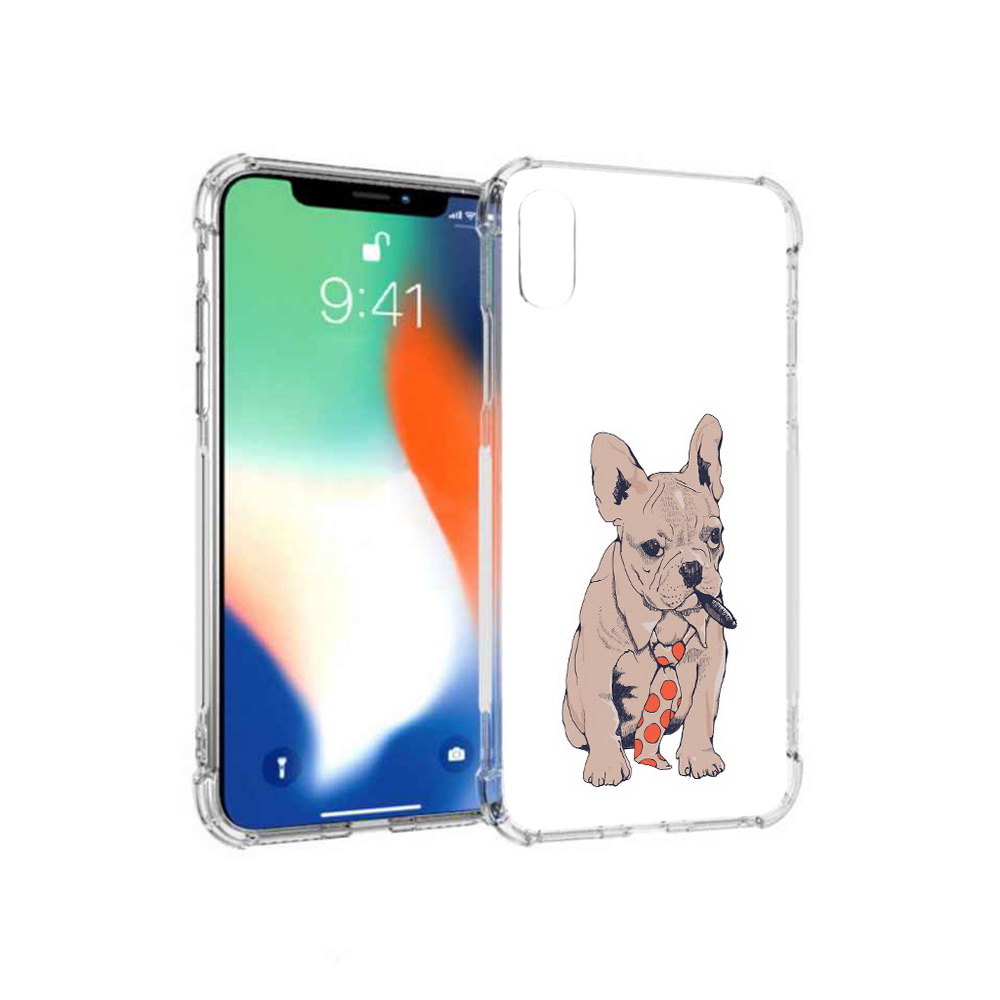 

Чехол MyPads Tocco для Apple iPhone XS Max бульдог с сигарой (PT117540.614.250), Прозрачный, Tocco