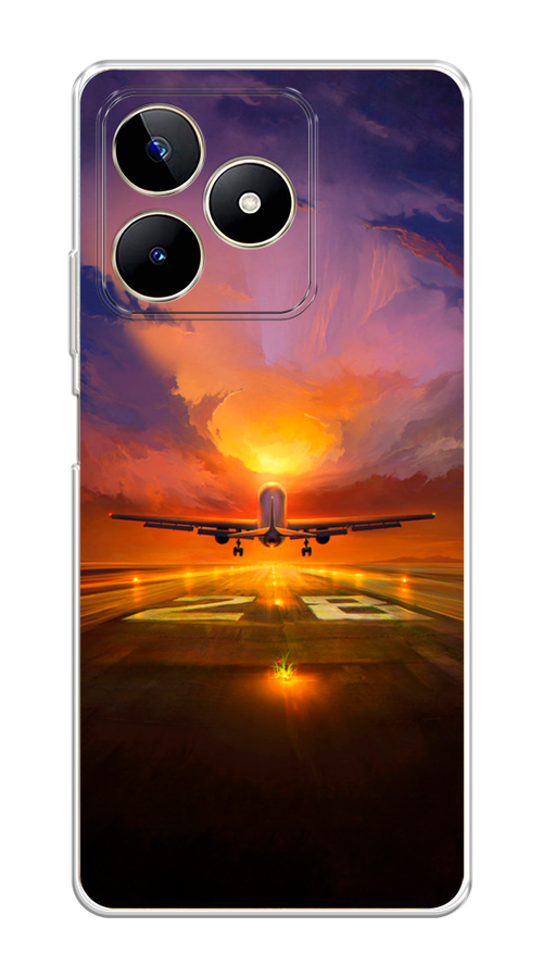 

Чехол на Realme C53 "Самолет на посадке", Оранжевый;синий, 2514650-6