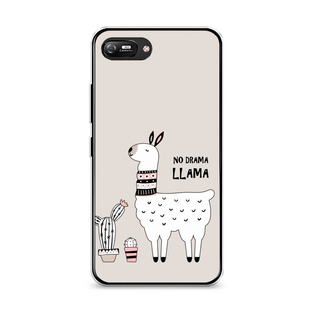 

Чехол Awog на Itel A25/A35 "No drama LLama", Разноцветный