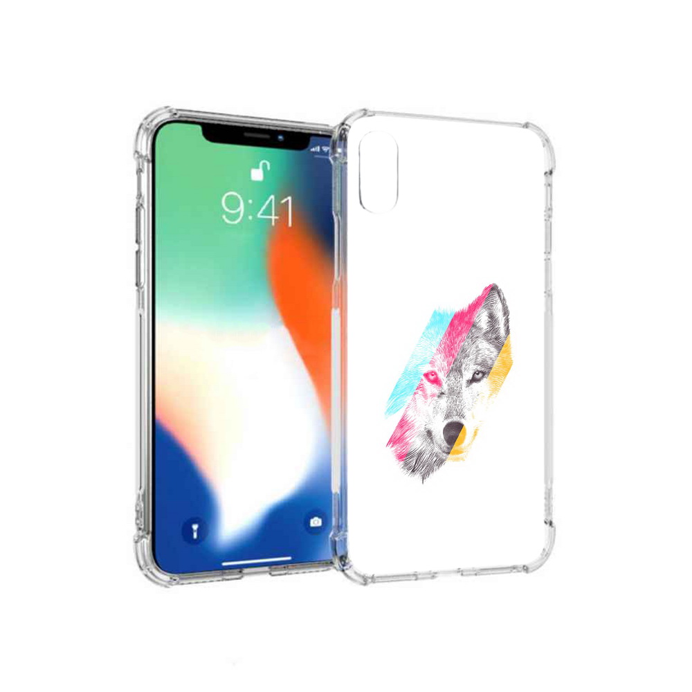 

Чехол MyPads Tocco для Apple iPhone XS Max волк градиент (PT117540.614.268), Прозрачный, Tocco