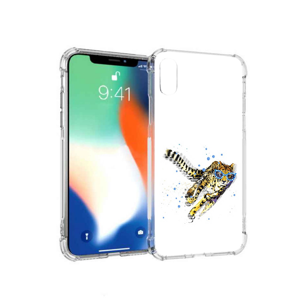 

Чехол MyPads Tocco для Apple iPhone XS Max гепард в очках (PT117540.614.287), Прозрачный, Tocco