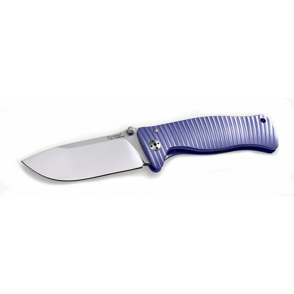 фото Нож lionsteel серии sr2 mini лезвие 78 мм, рукоять - титан, фиолетовый