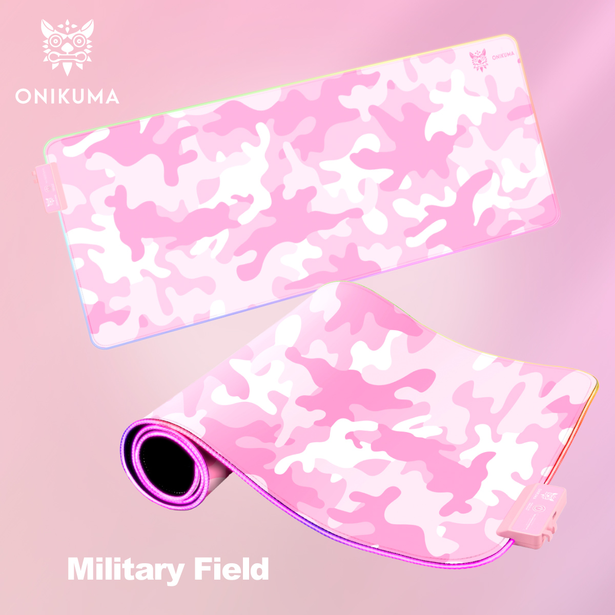 

Коврик для мыши Onikuma Mp005 Military Field, Белый;розовый, Mp005 Military Field