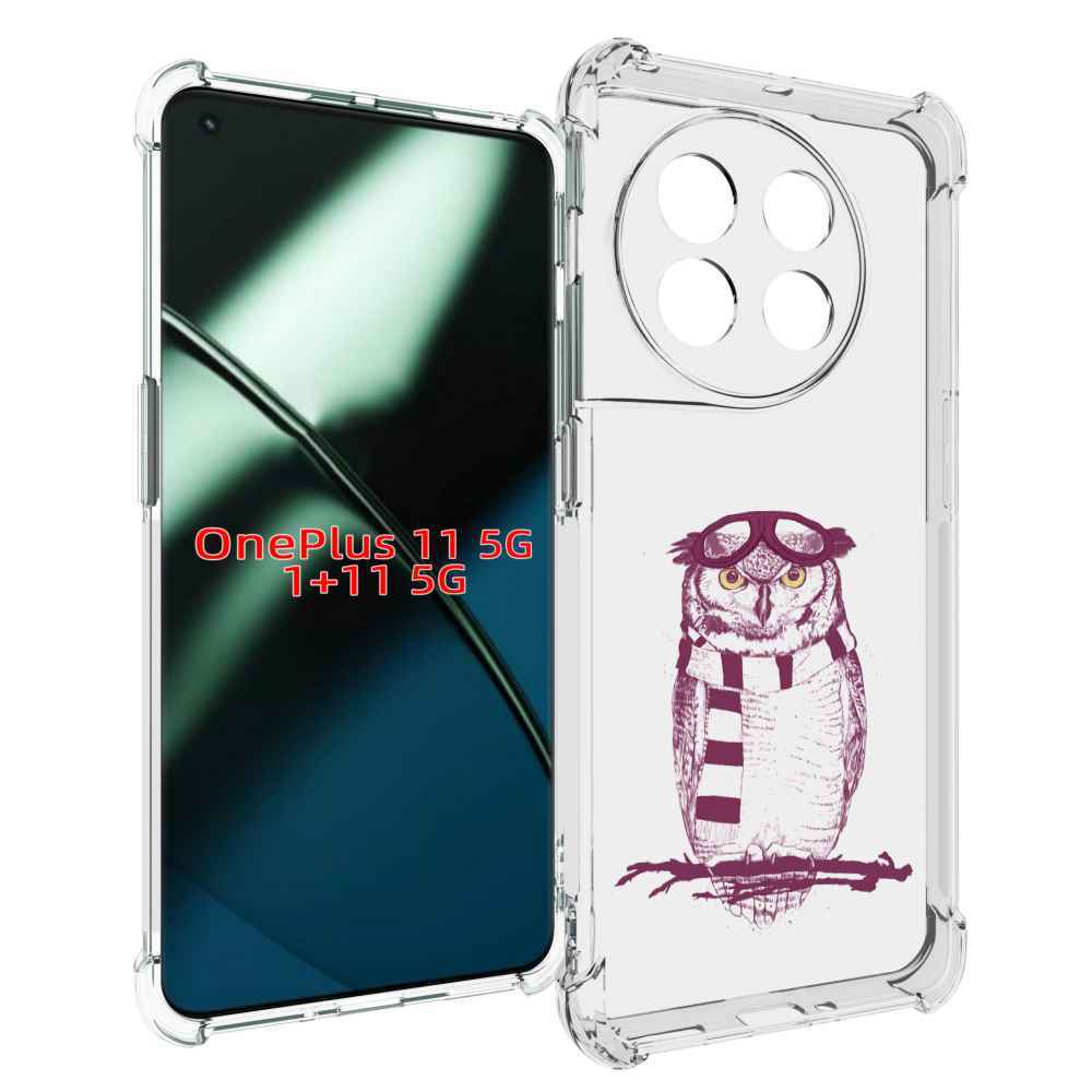 

Чехол MyPads сова-летчик для OnePlus 11, Прозрачный, Tocco