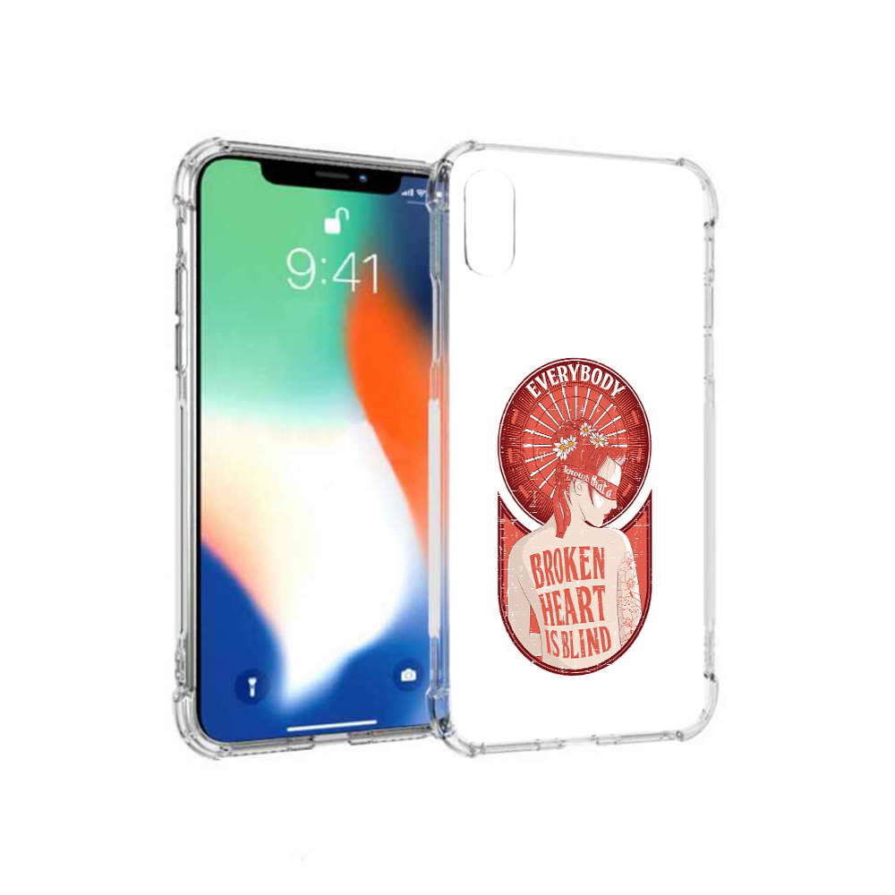 

Чехол MyPads Tocco для Apple iPhone XS Max девушка разбитое сердце (PT117540.614.310), Прозрачный, Tocco