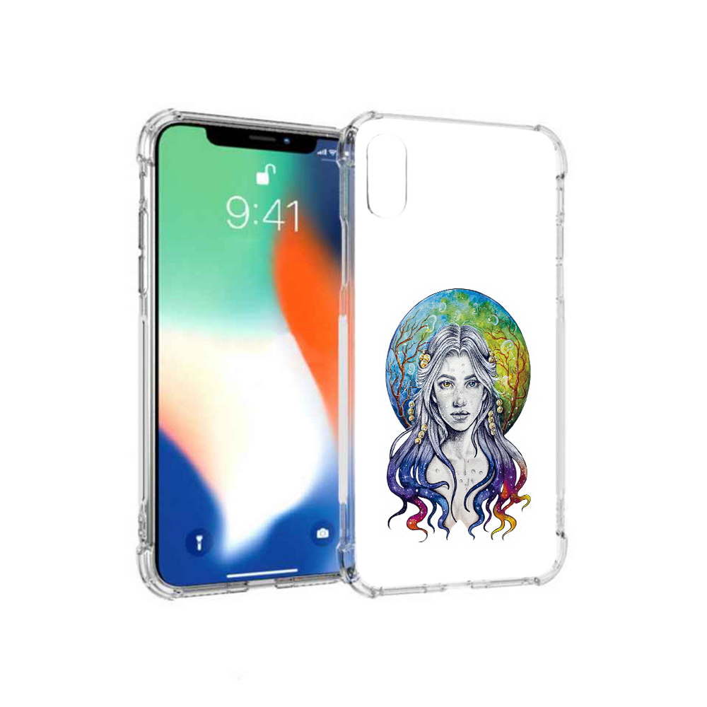

Чехол MyPads Tocco для Apple iPhone XS Max девушка с красивыми волосами (PT117540.614.313), Прозрачный, Tocco