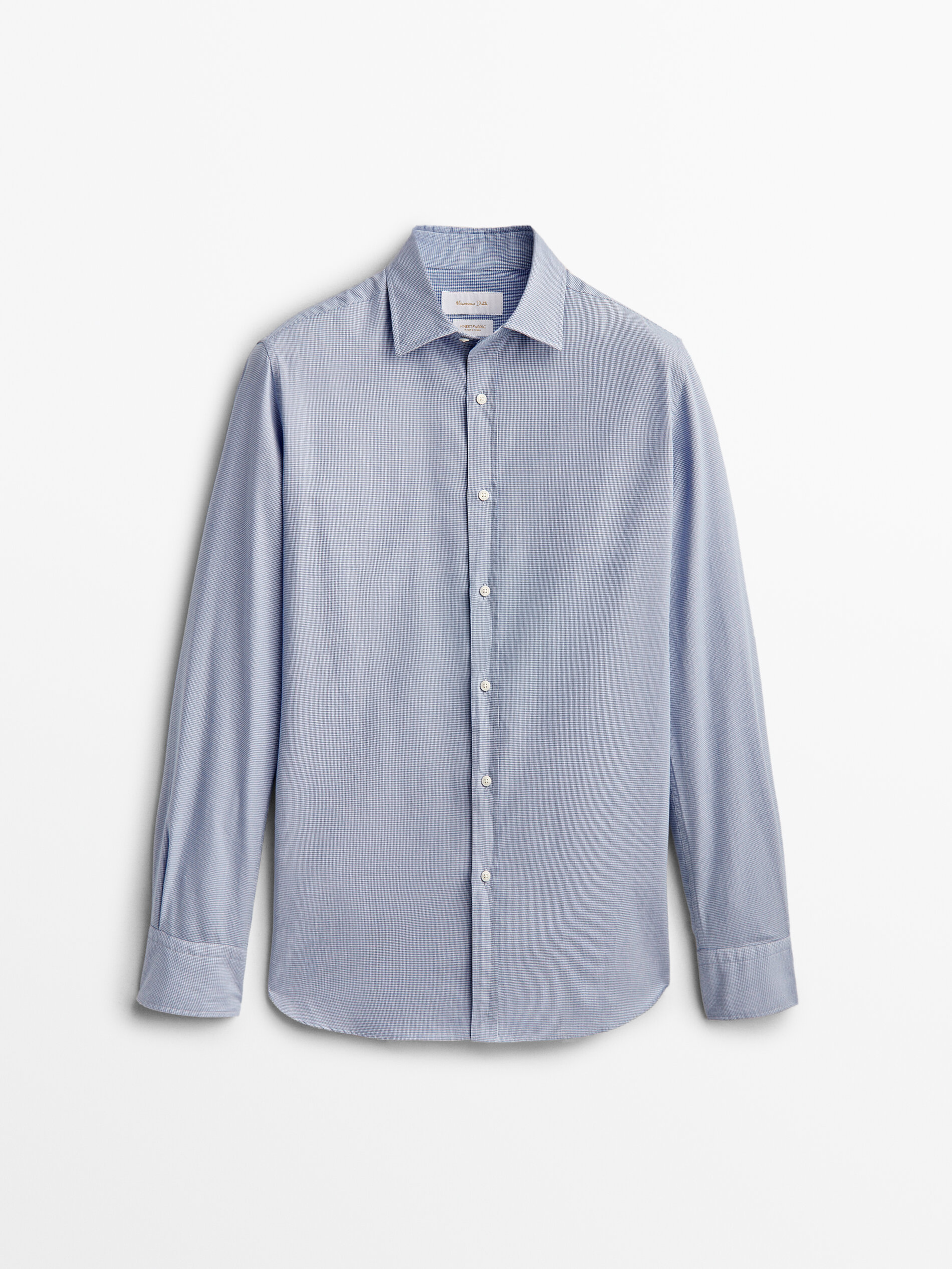 

Рубашка мужская Massimo Dutti 00123340403 голубая XL, 00123340403