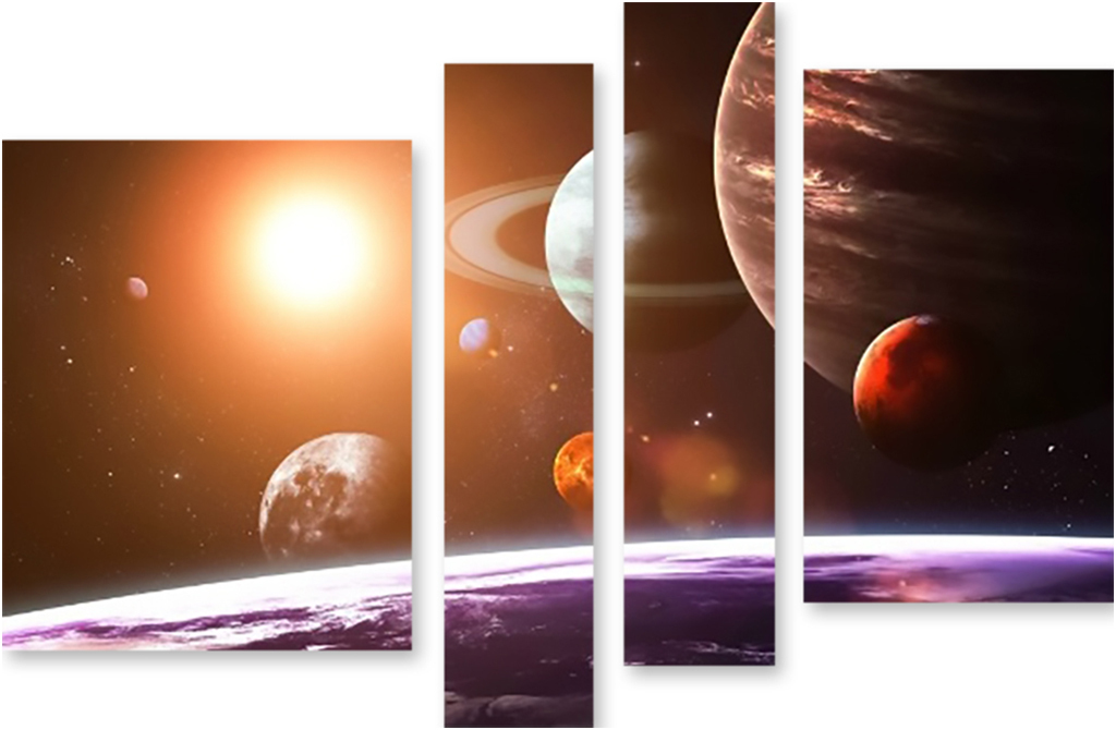 

Картина модульная на холсте Модулка Космос 90x64 см, 2024