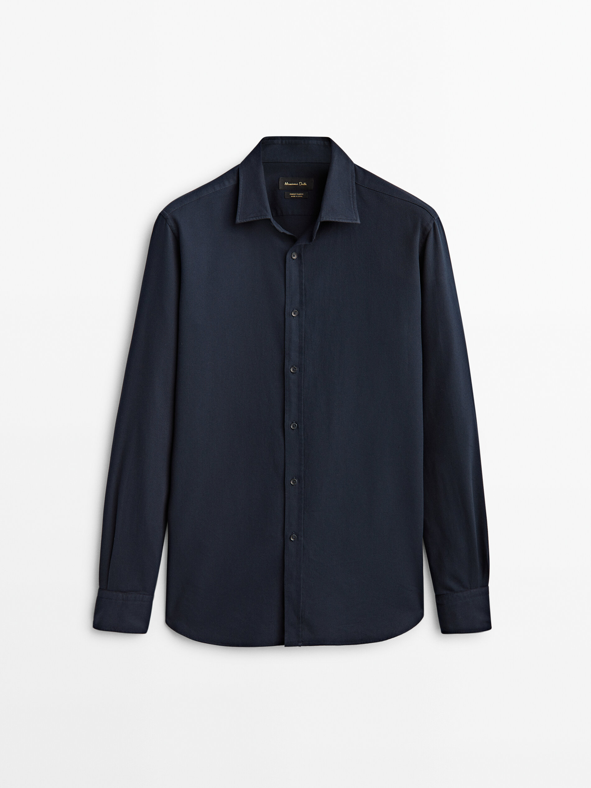 

Рубашка мужская Massimo Dutti 00124342401 синяя S, 00124342401